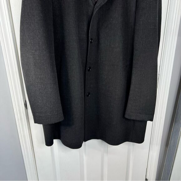 Sz 2X Daniel Hechter Paris Men's Black Wool Overcoat $298 MSRP NWOT - Picture 6 of 13